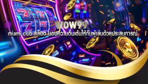 miami club สล็อต มอบความตื่นเต้นให้กับผู้เล่นด้วยประสบการณ์